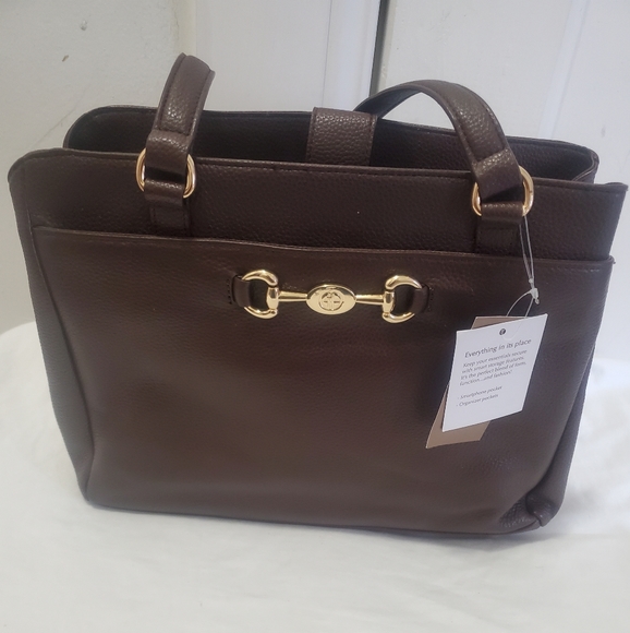 Giani Bernini Horse-Bit Leather Satchel - Picture 3 of 6